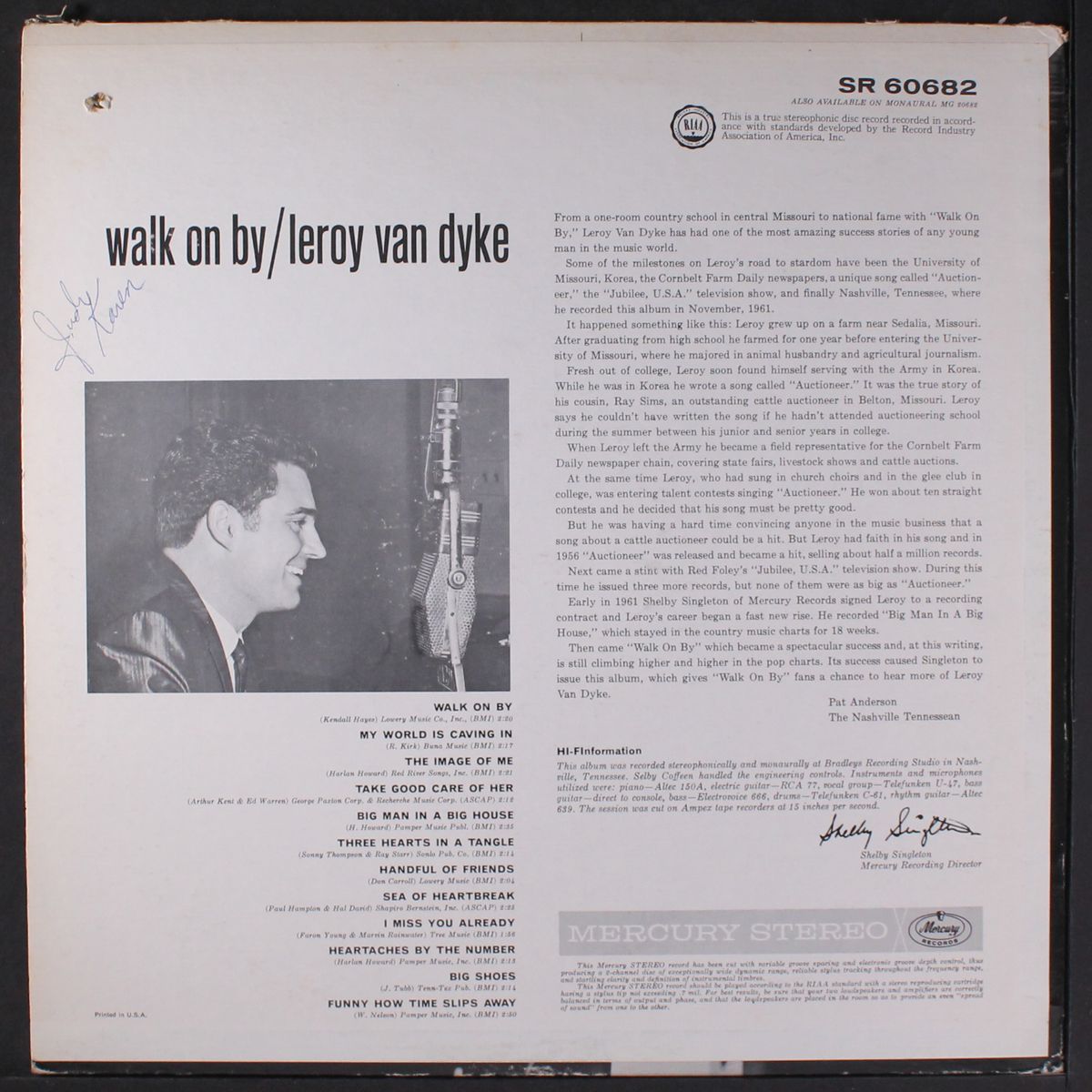 walk on by by LEROY VAN DYKE