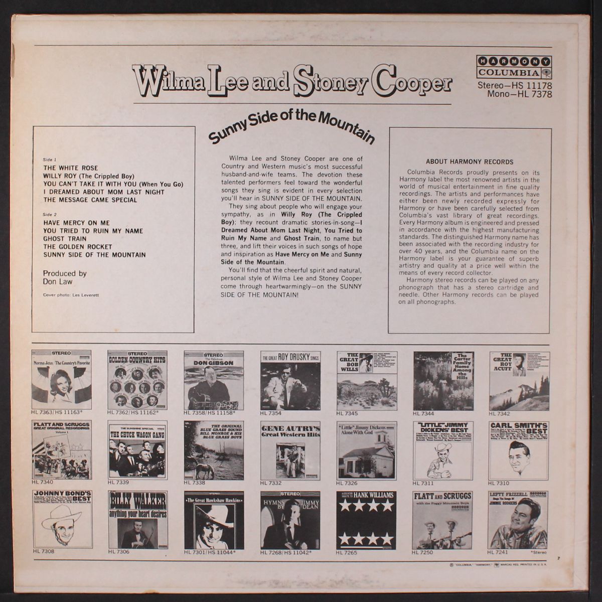 sunny side of the mountain by WILMA LEE & STONEY COOPER