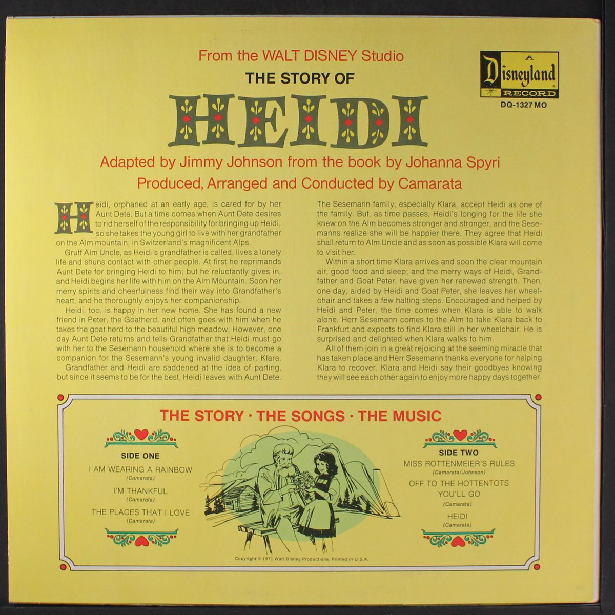 the story of heidi by WALT DISNEY