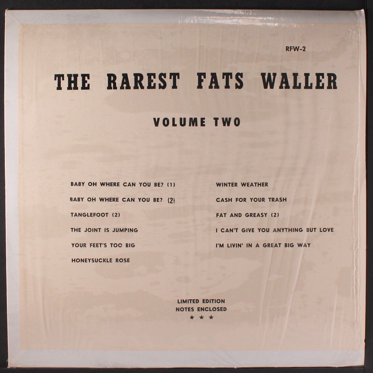 the rarest volume two by FATS WALLER