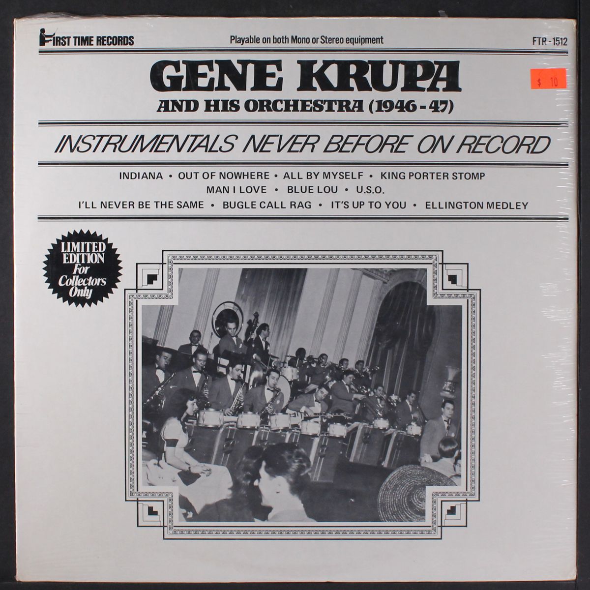instrumentals never before on record by GENE KRUPA