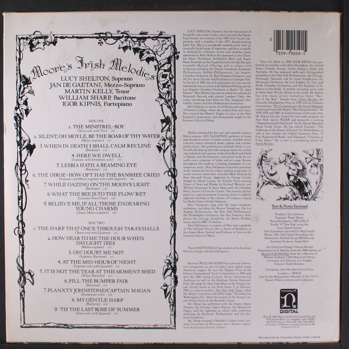 moore's irish melodies by VARIOUS