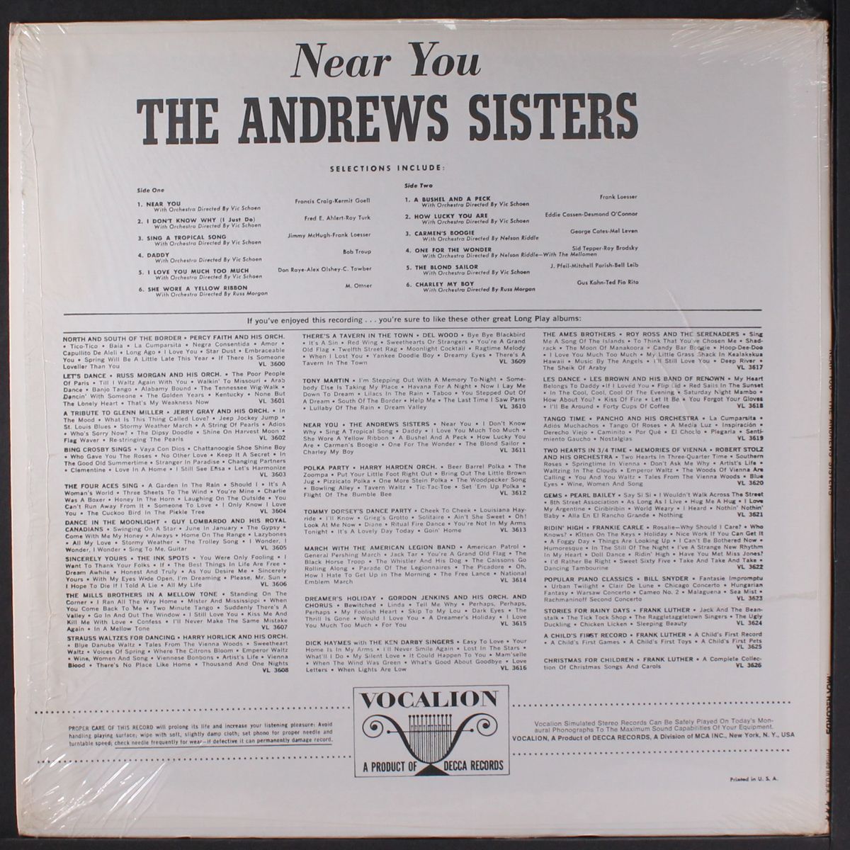 near you by ANDREWS SISTERS