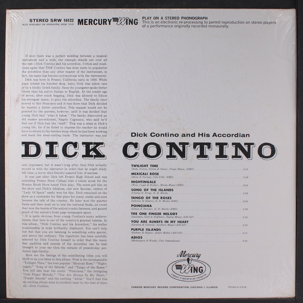 dick contino and his accordion by DICK CONTINO