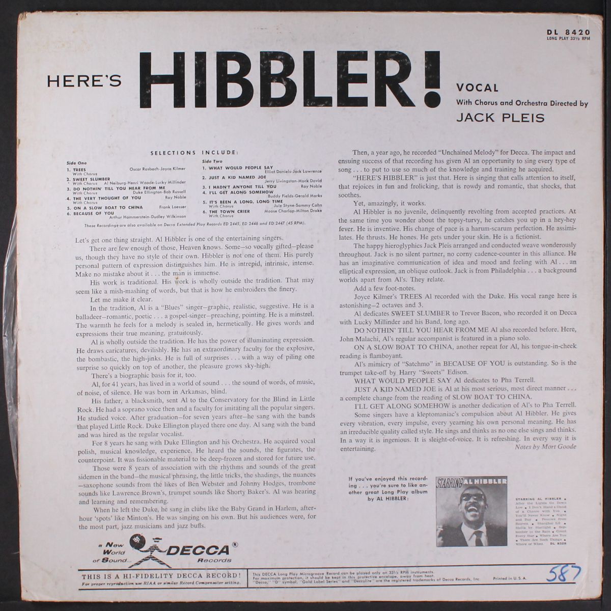 here's hibbler! by AL HIBBLER