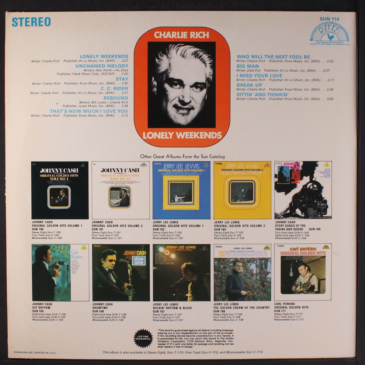 lonely weekends by CHARLIE RICH