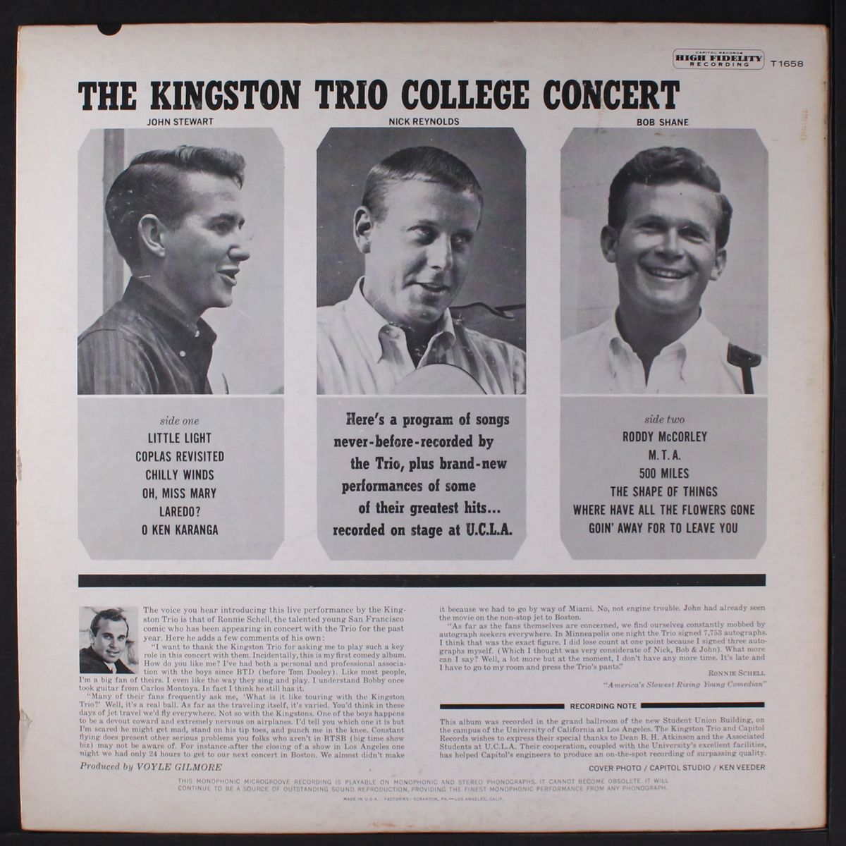 college concert by KINGSTON TRIO