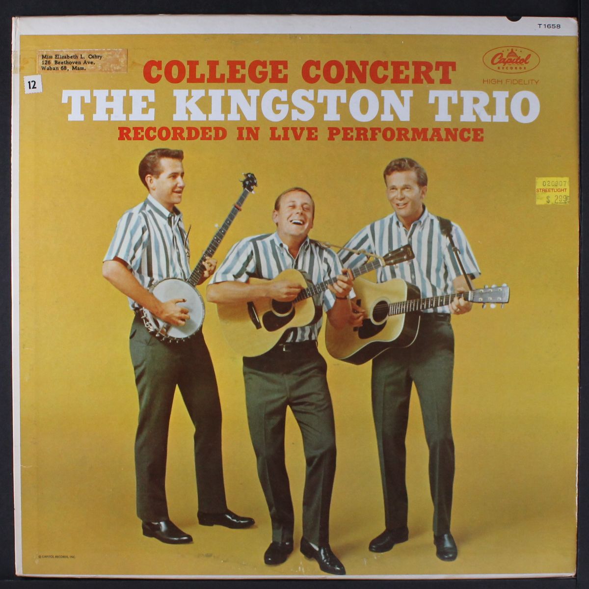 college concert by KINGSTON TRIO
