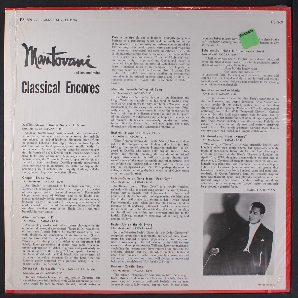 classical encores by MANTOVANI