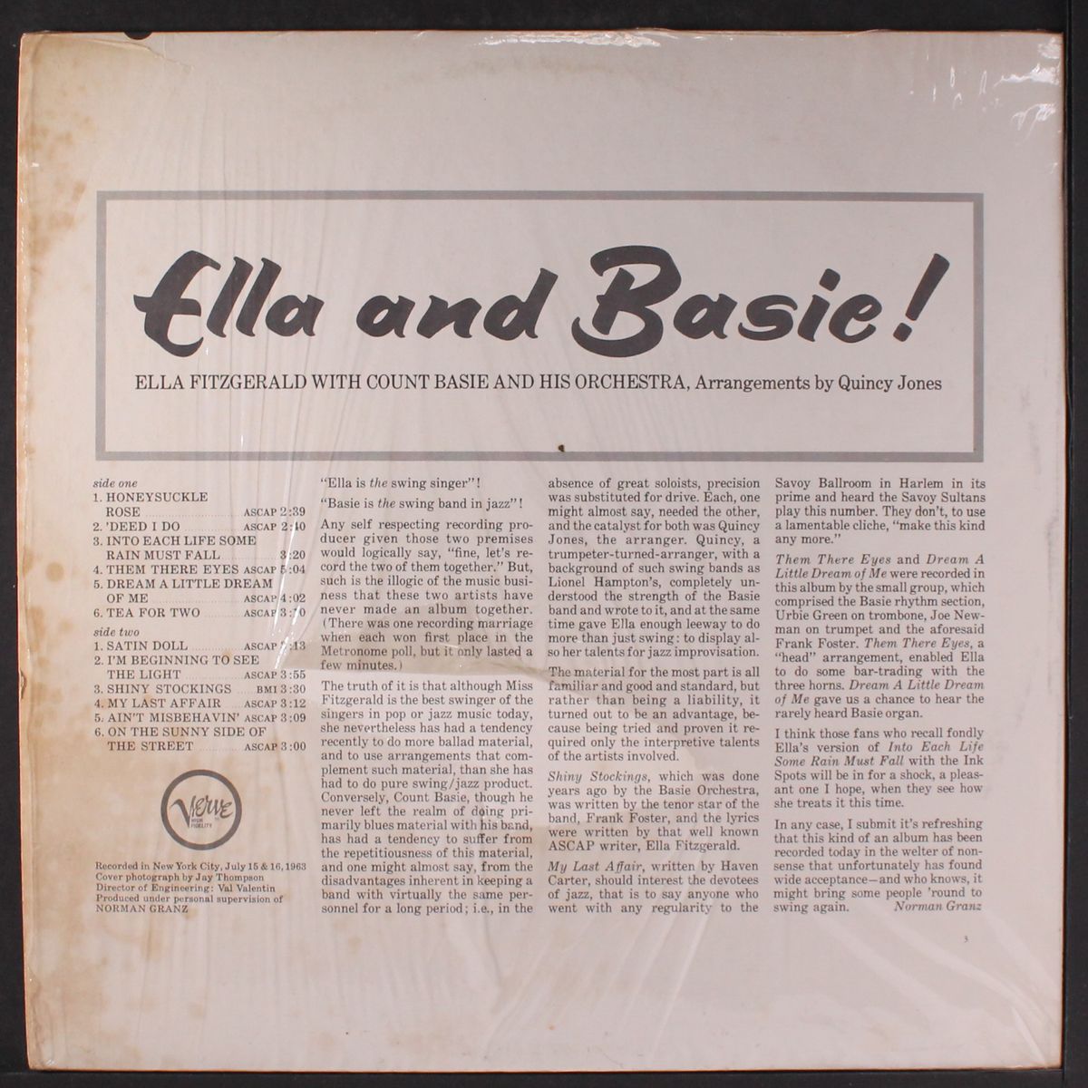 ella and basie by ELLA FITZGERALD & COUNT BASIE