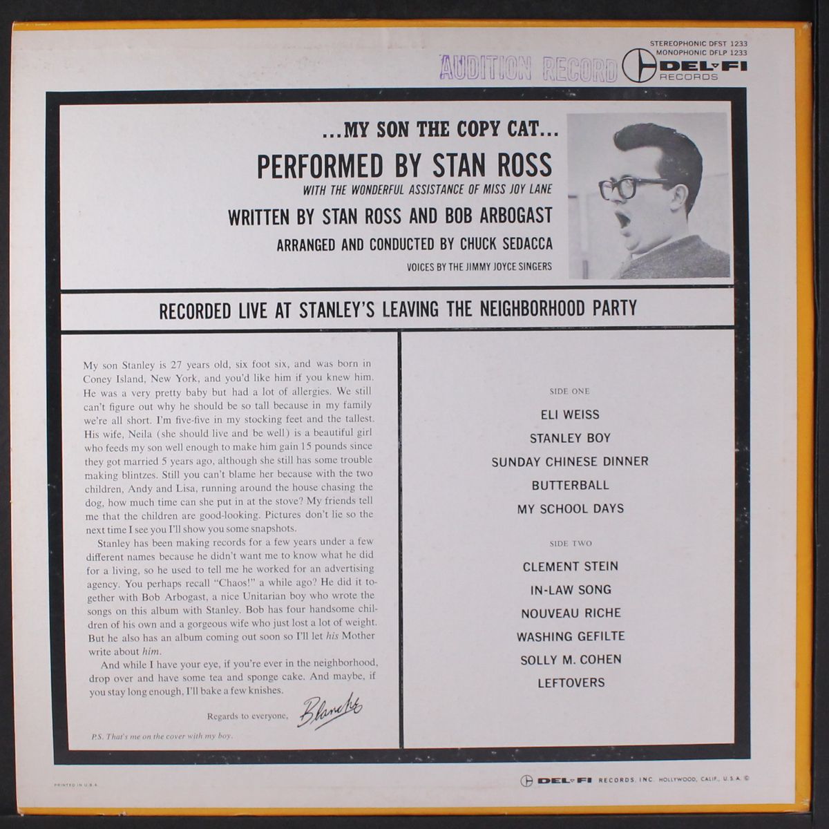 my son the copy cat by STAN ROSS