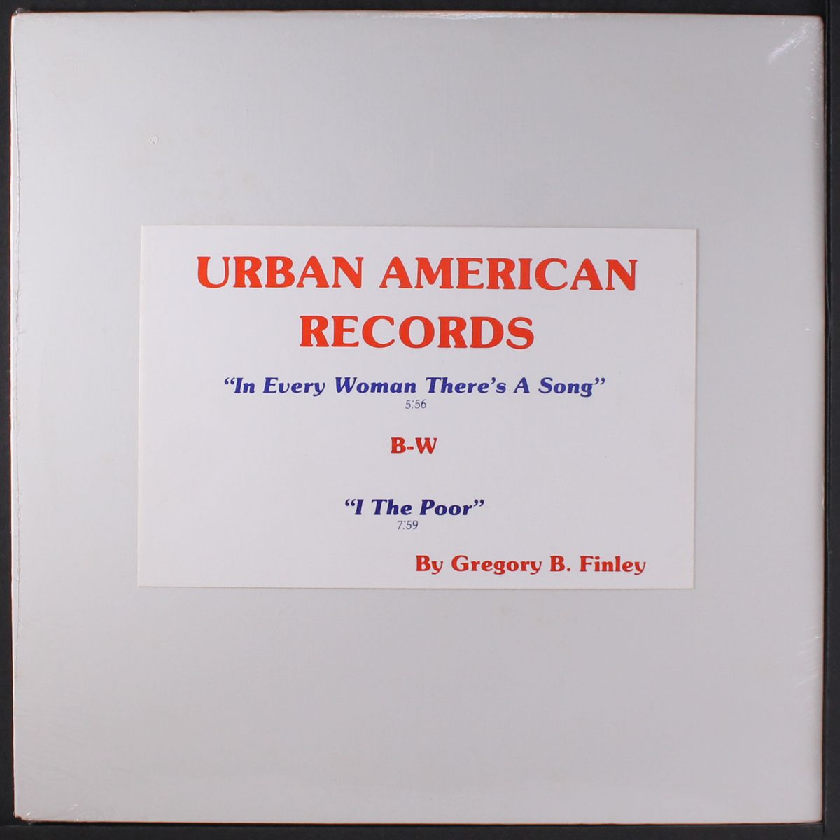 in every woman there's a song by GREGORY B. FINLEY