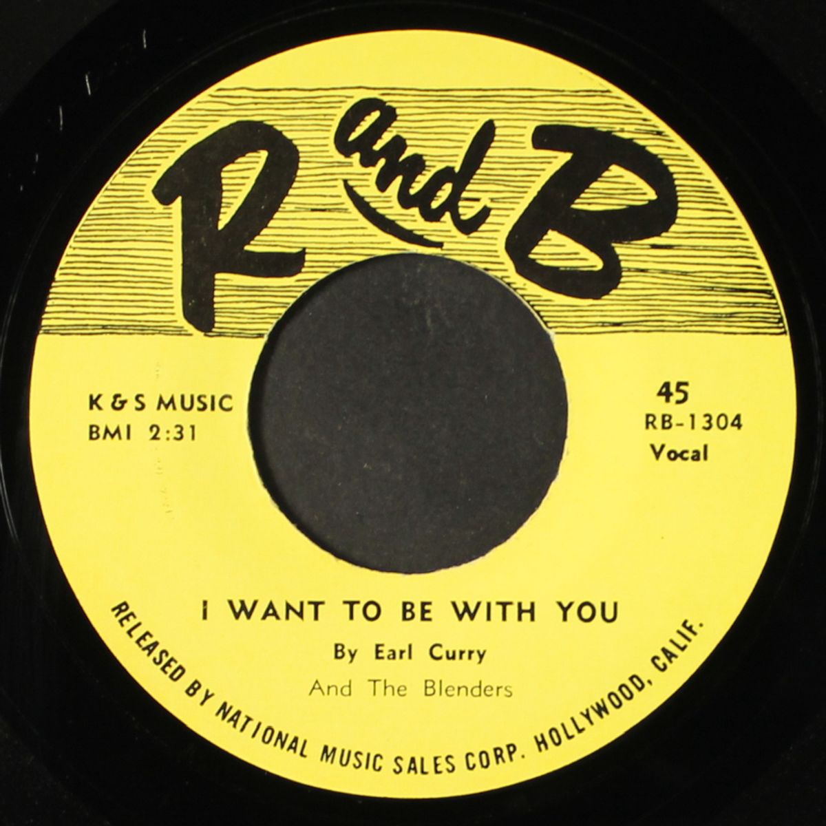 i want to be with you / late rising moon by EARL CURRY & BLENDERS