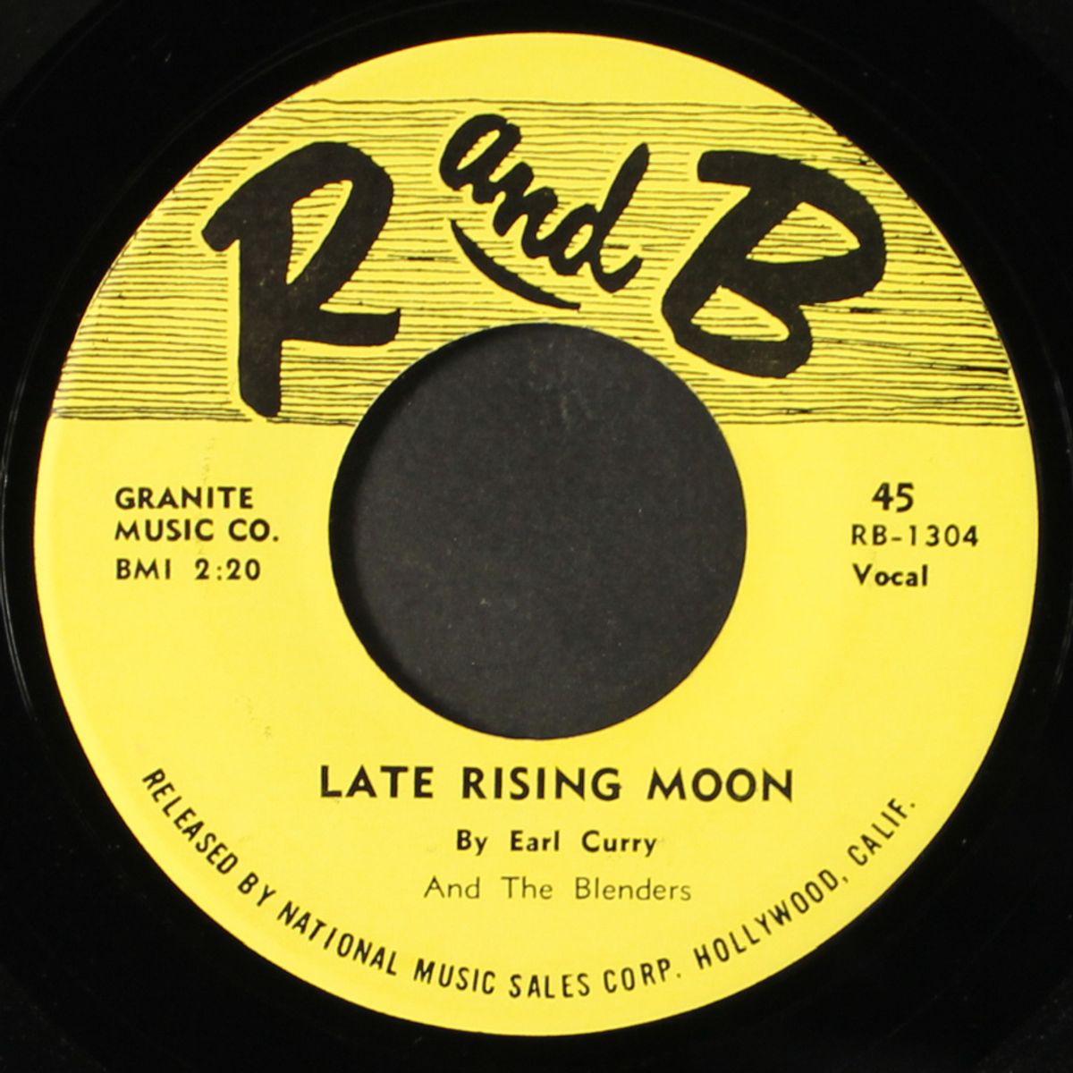 i want to be with you / late rising moon by EARL CURRY & BLENDERS