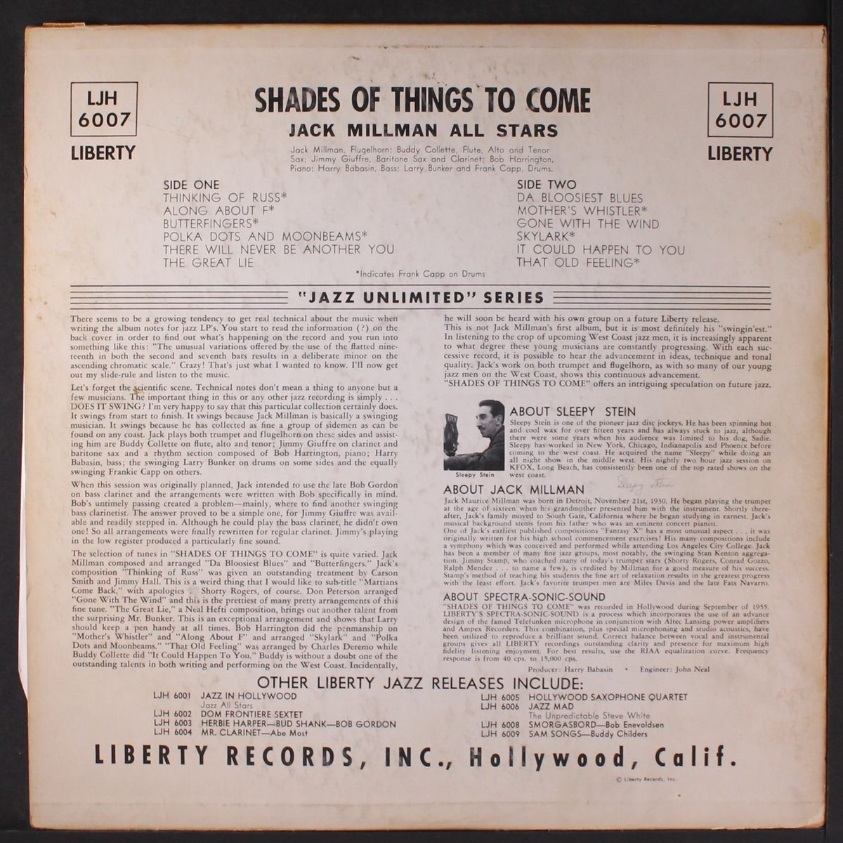shades of things to come by JACK MILLMAN