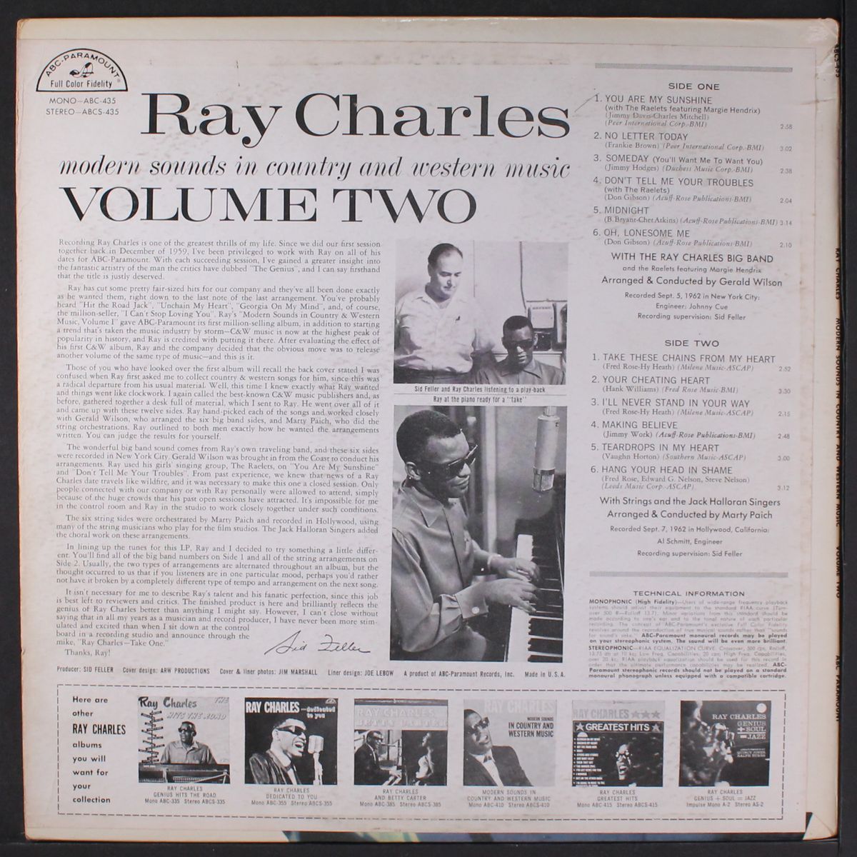 modern sounds in country & western music, vol. 2 by RAY CHARLES