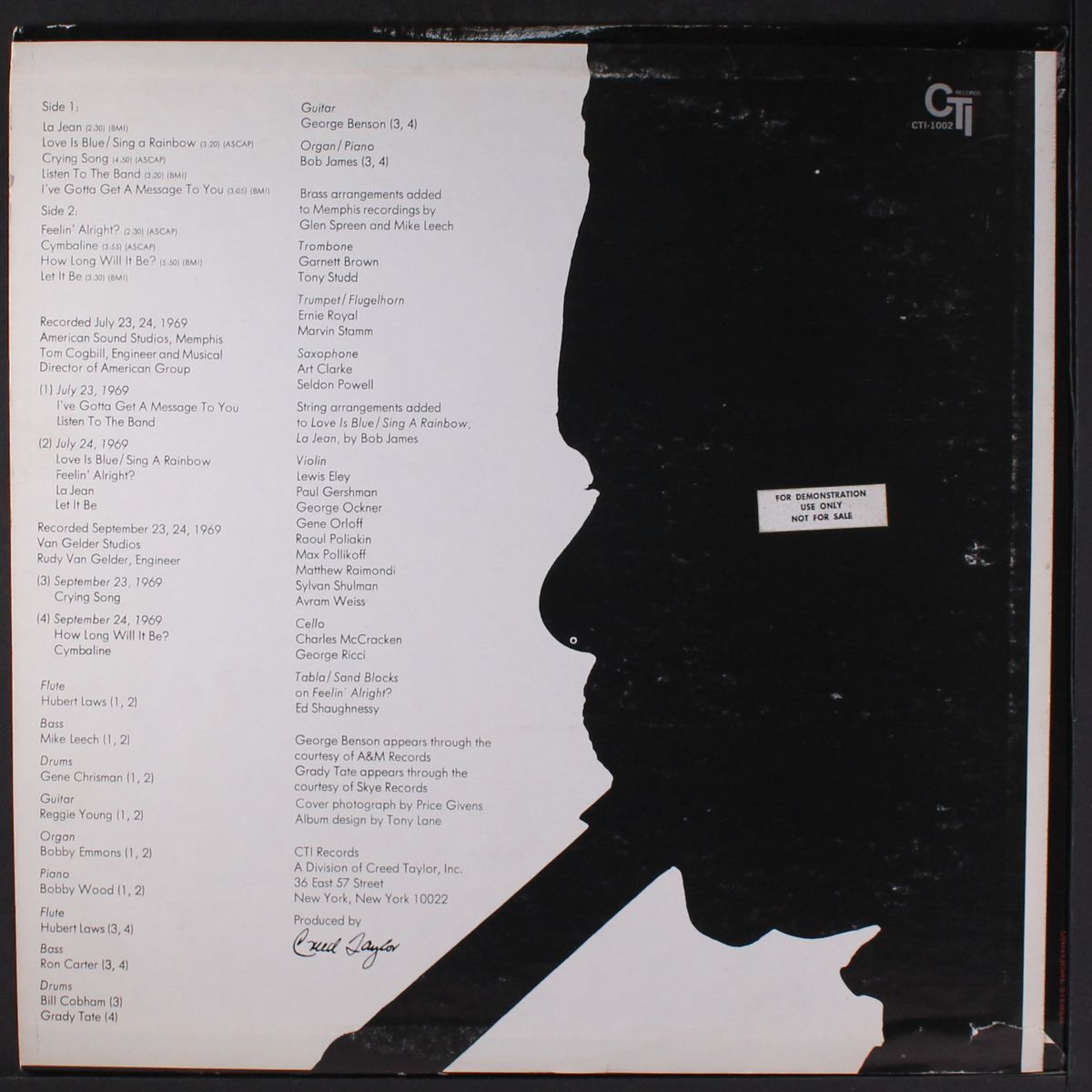 crying song by HUBERT LAWS