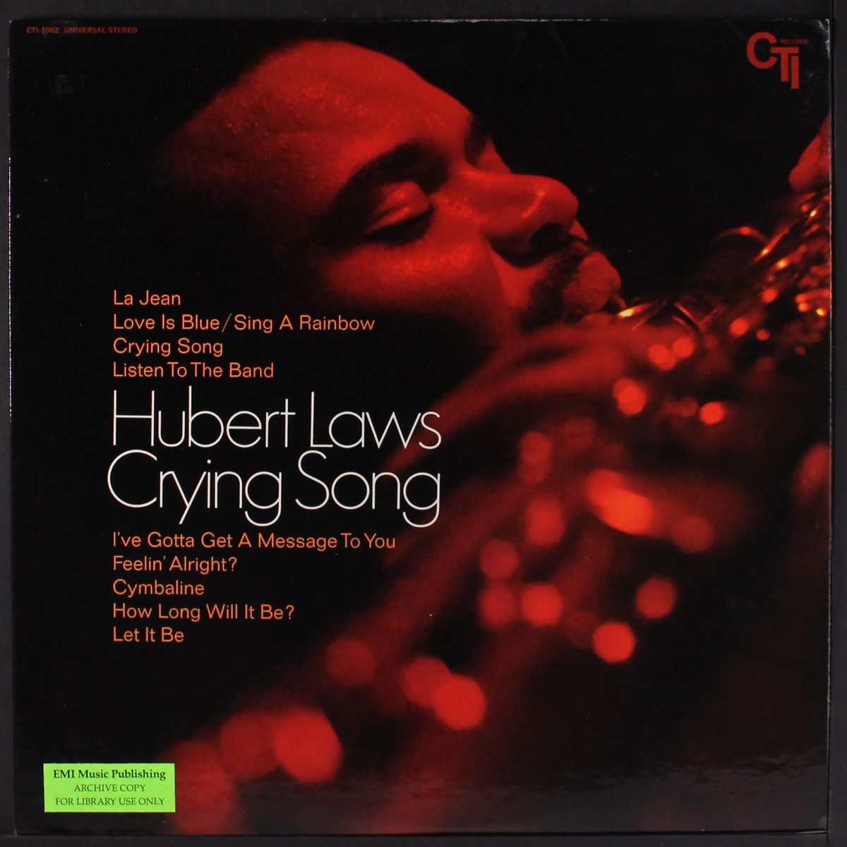 crying song by HUBERT LAWS
