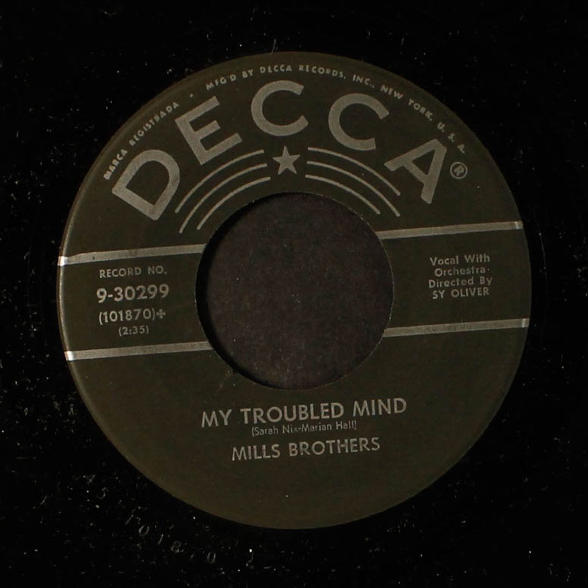 queen of the senior prom / my troubled mind by MILLS BROTHERS