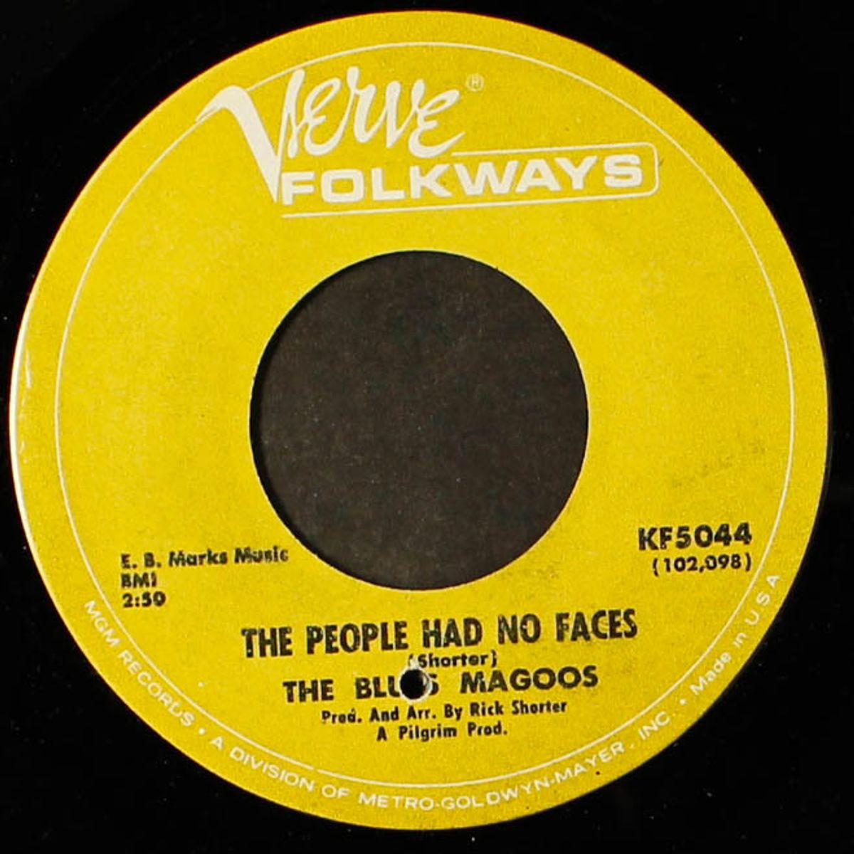 the people had no faces / so i'm wrong and you are right by BLUES MAGOOS