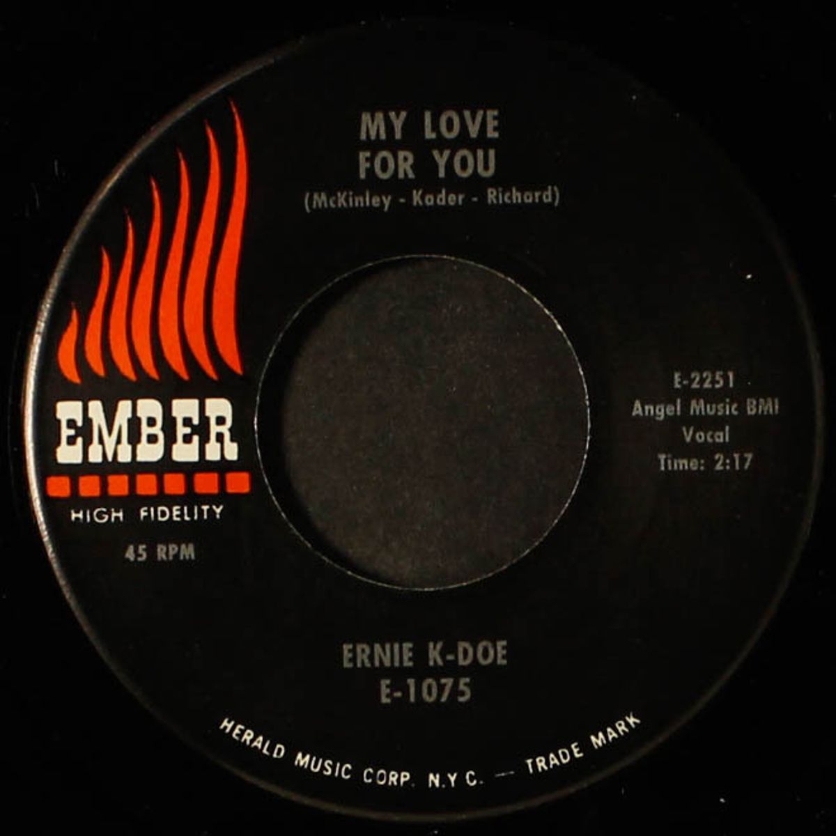 shirley's tuff / my love for you by ERNIE K. DOE