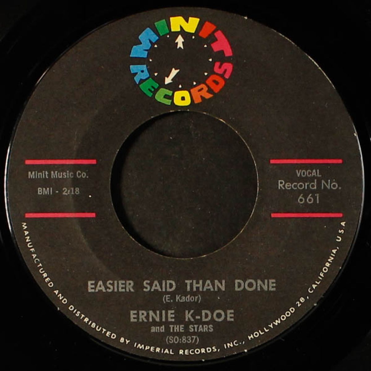 easier said than done / be sweet by ERNIE K-DOE