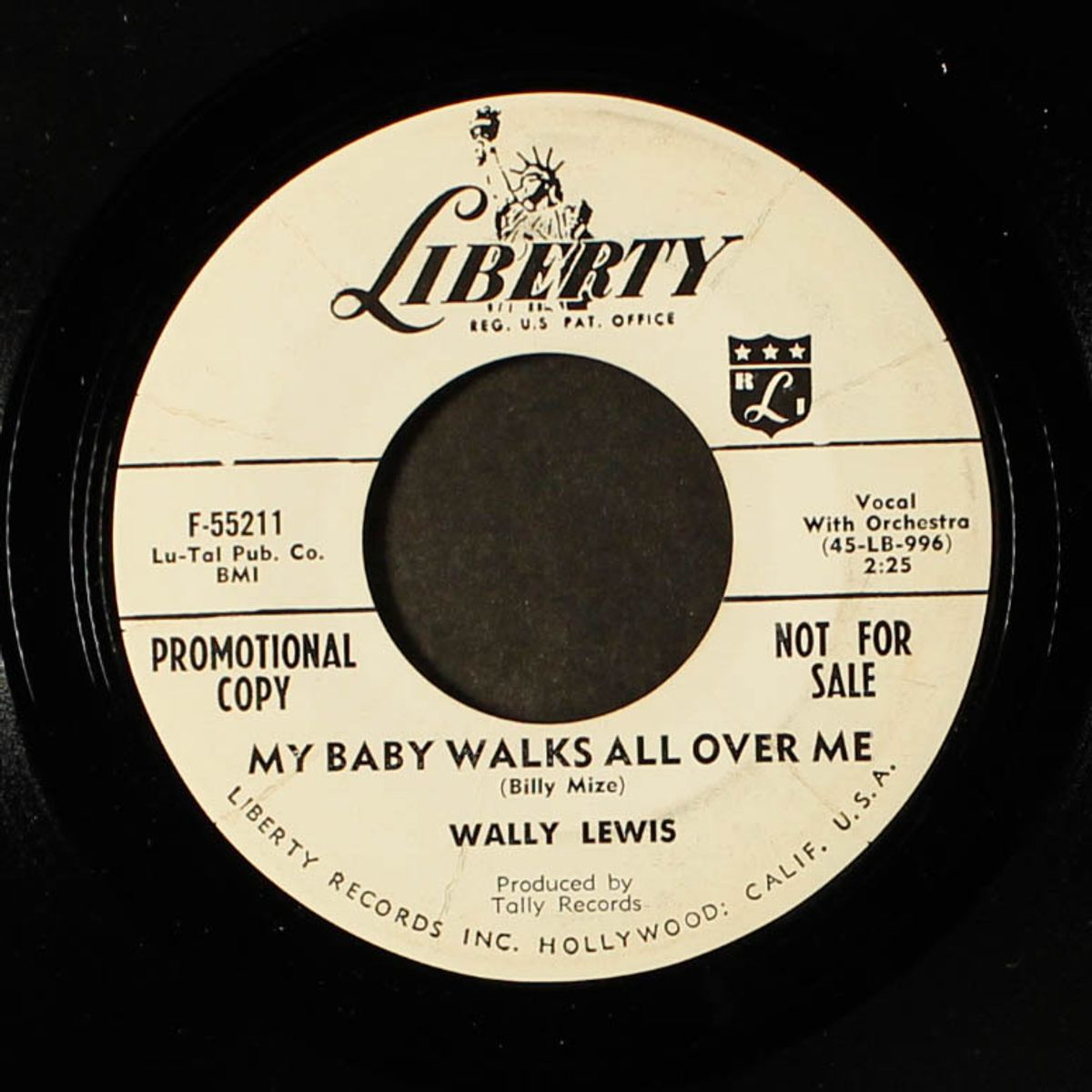 lover boy / my baby walks all over me by WALLY LEWIS