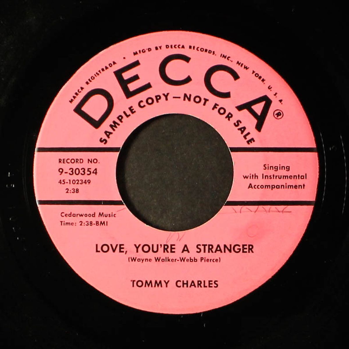 the masquerade is over / love, you're a stranger by TOMMY CHARLES
