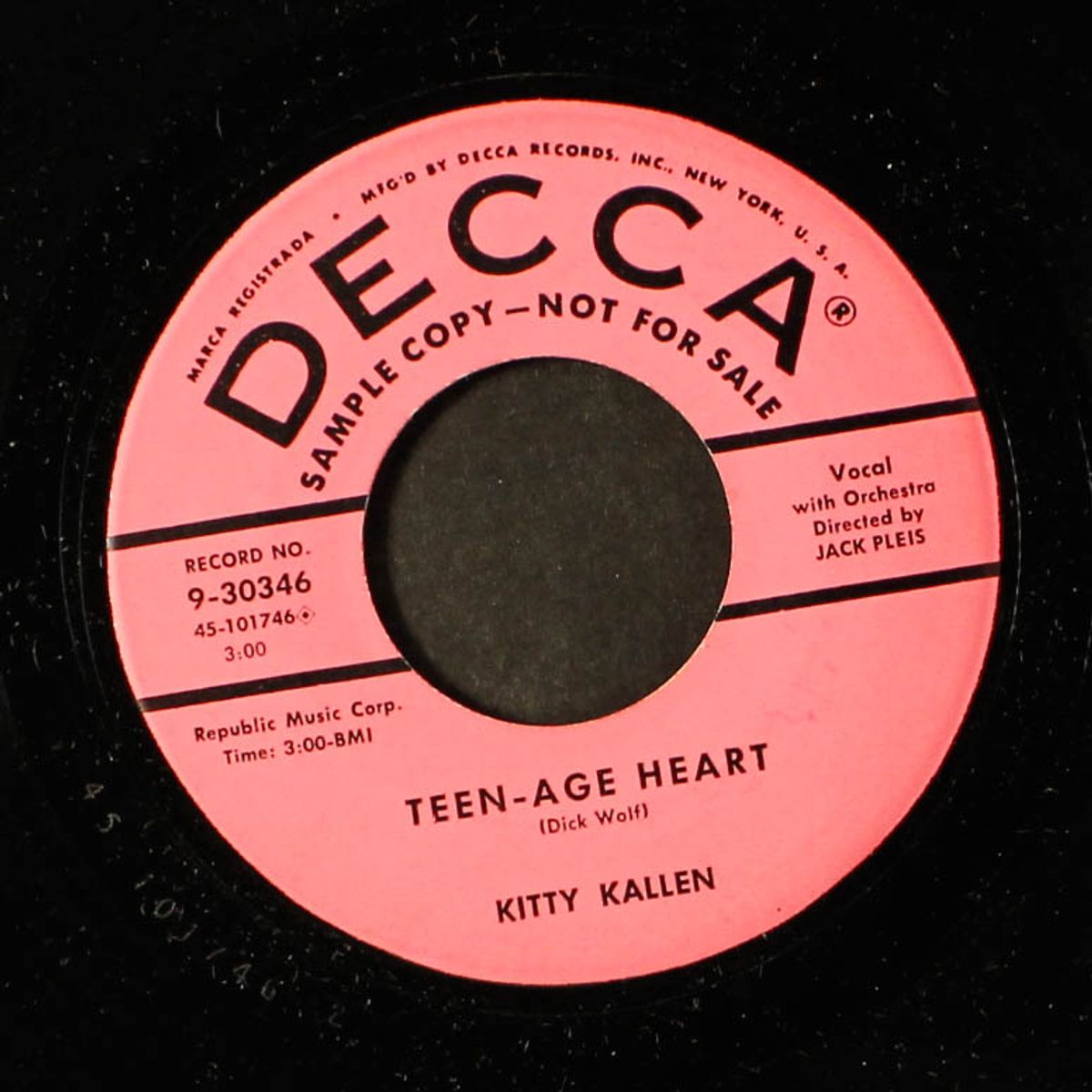 teen-age heart by KITTY KALLEN