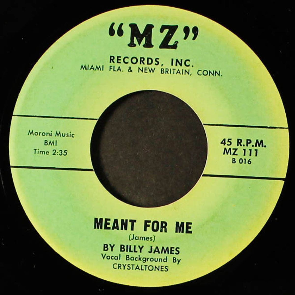 meant for me / it's the twist by BILLY JAMES
