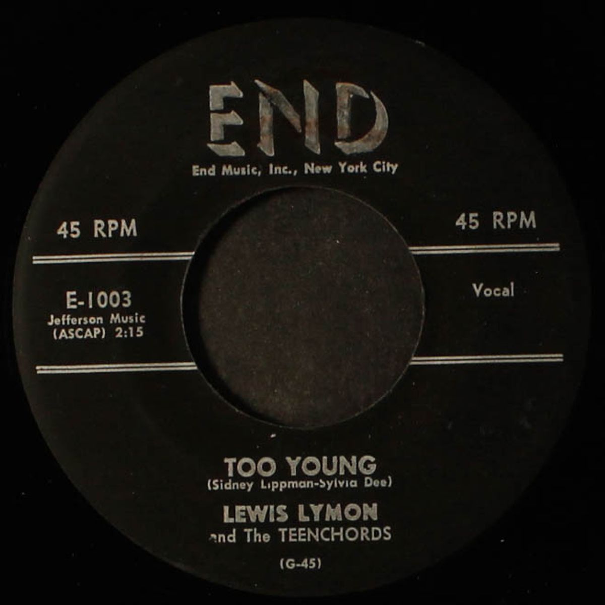 too young / your last chance by LEWIS LYMON & TEENCHORDS