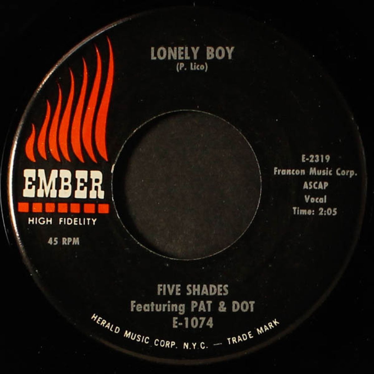 lonely boy / mary had a little lamb by FIVE SHADES