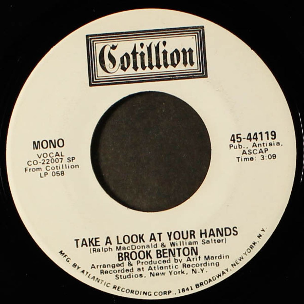 take a look at your hands / mono by BROOK BENTON