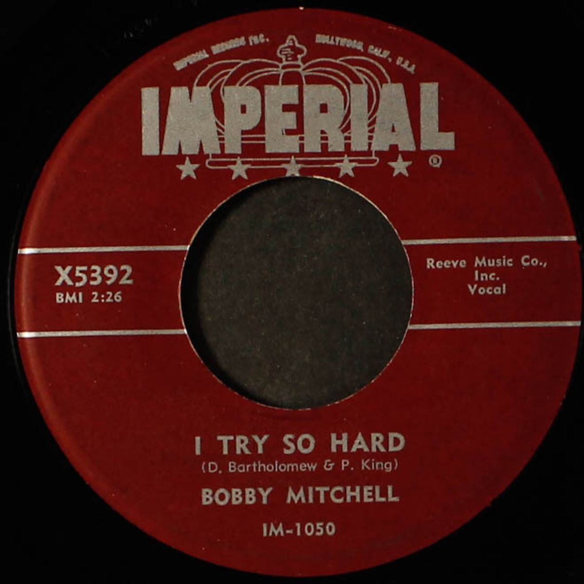 goin' round in circles / i try so hard by BOBBY MITCHELL