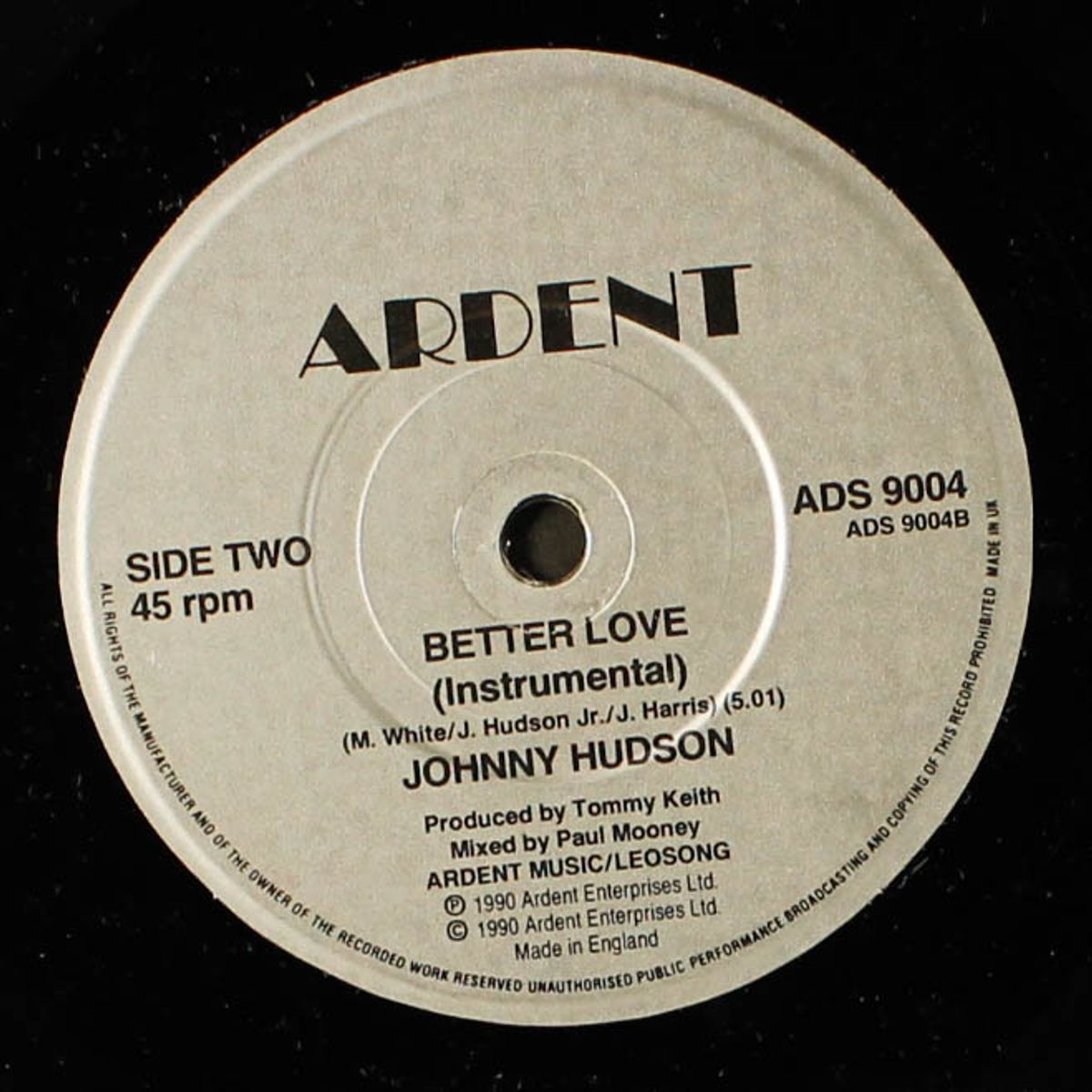 better love / instrumental by JOHNNY HUDSON