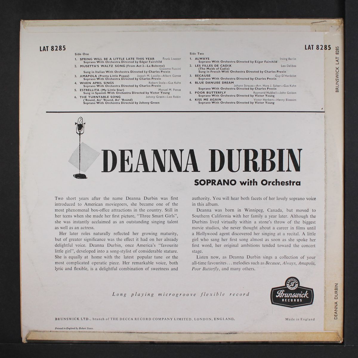 deanna durbin: soprano with orchestra by DEANNA DURBIN