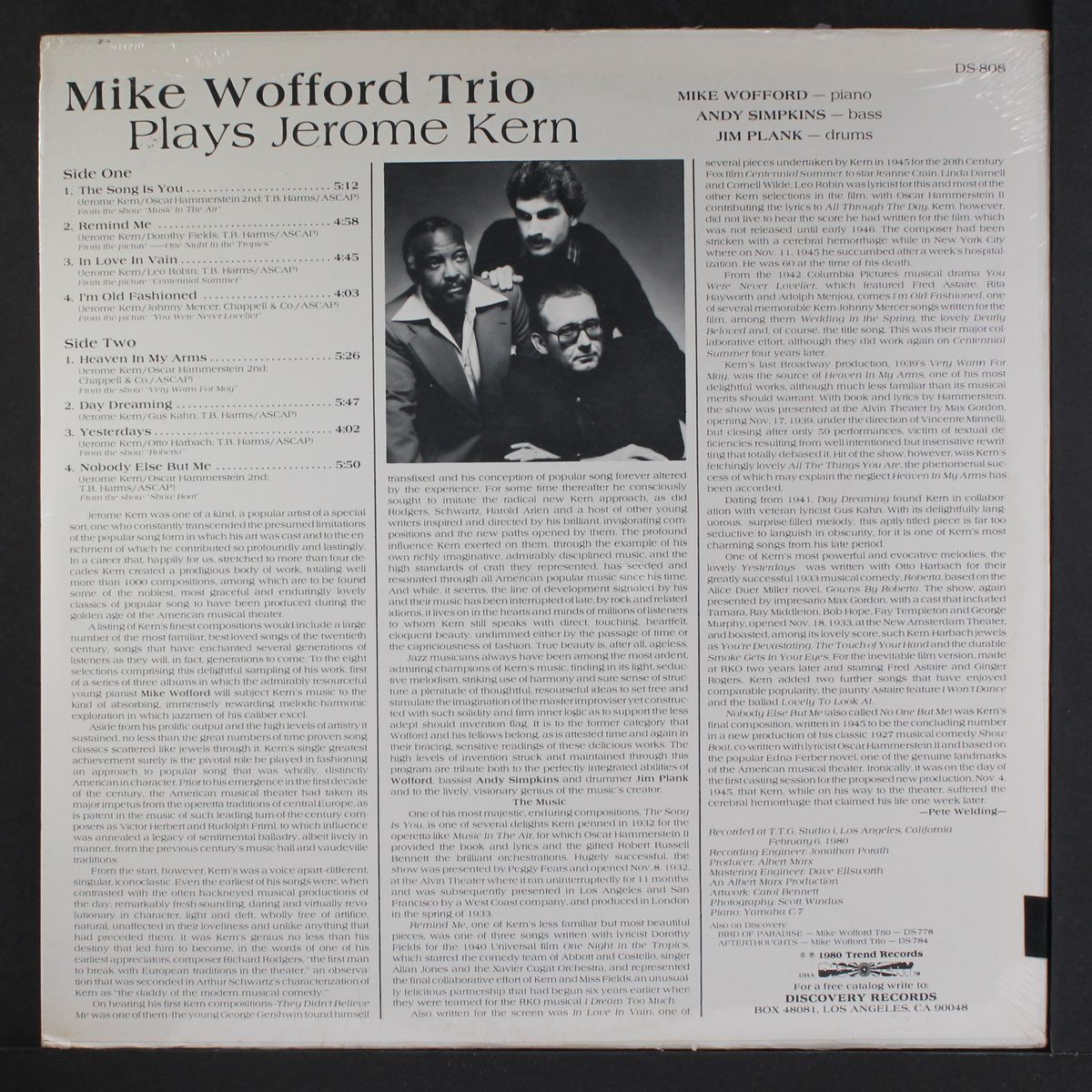 plays jerome kern by MIKE WOFFORD