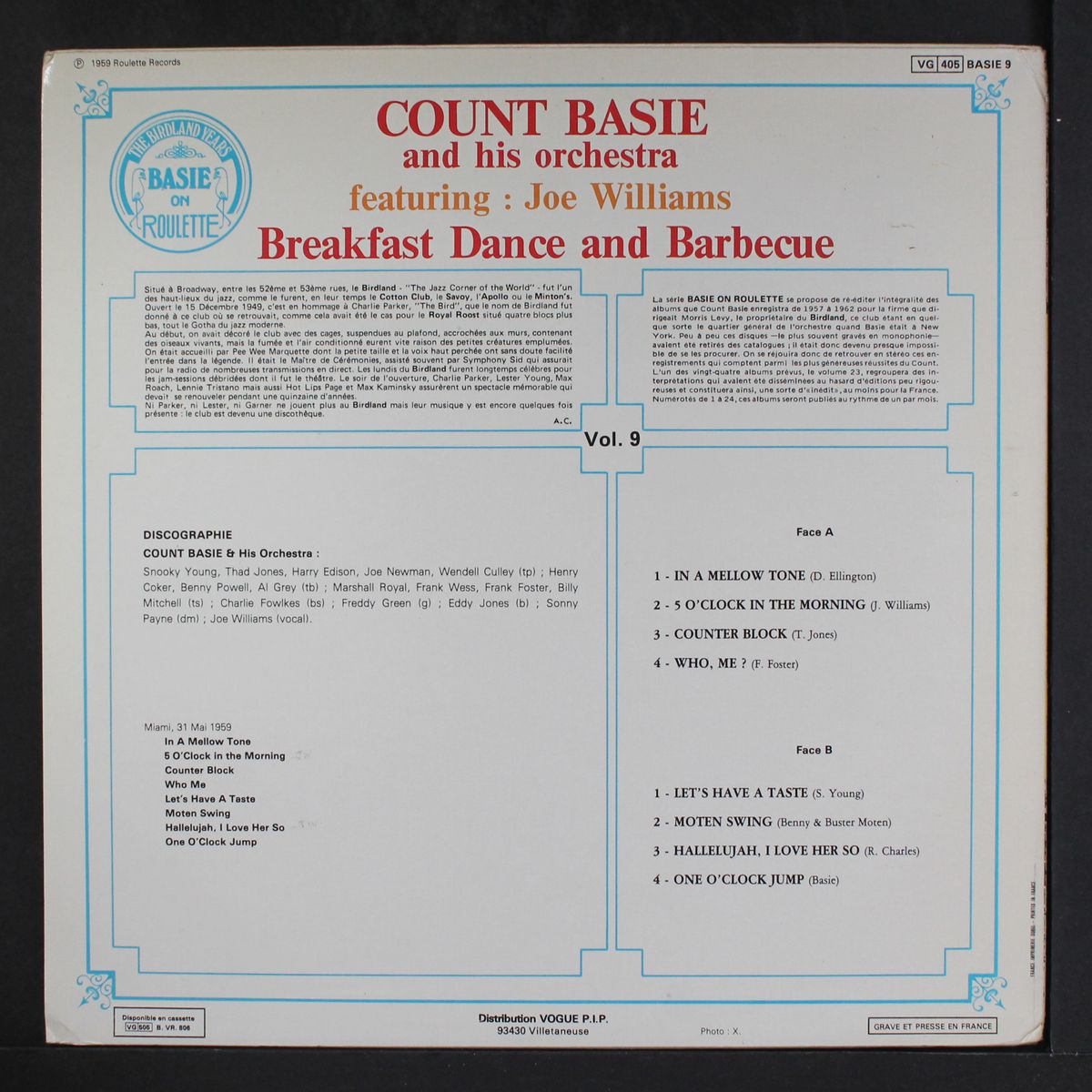 breakfast dance and barbecue by COUNT BASIE
