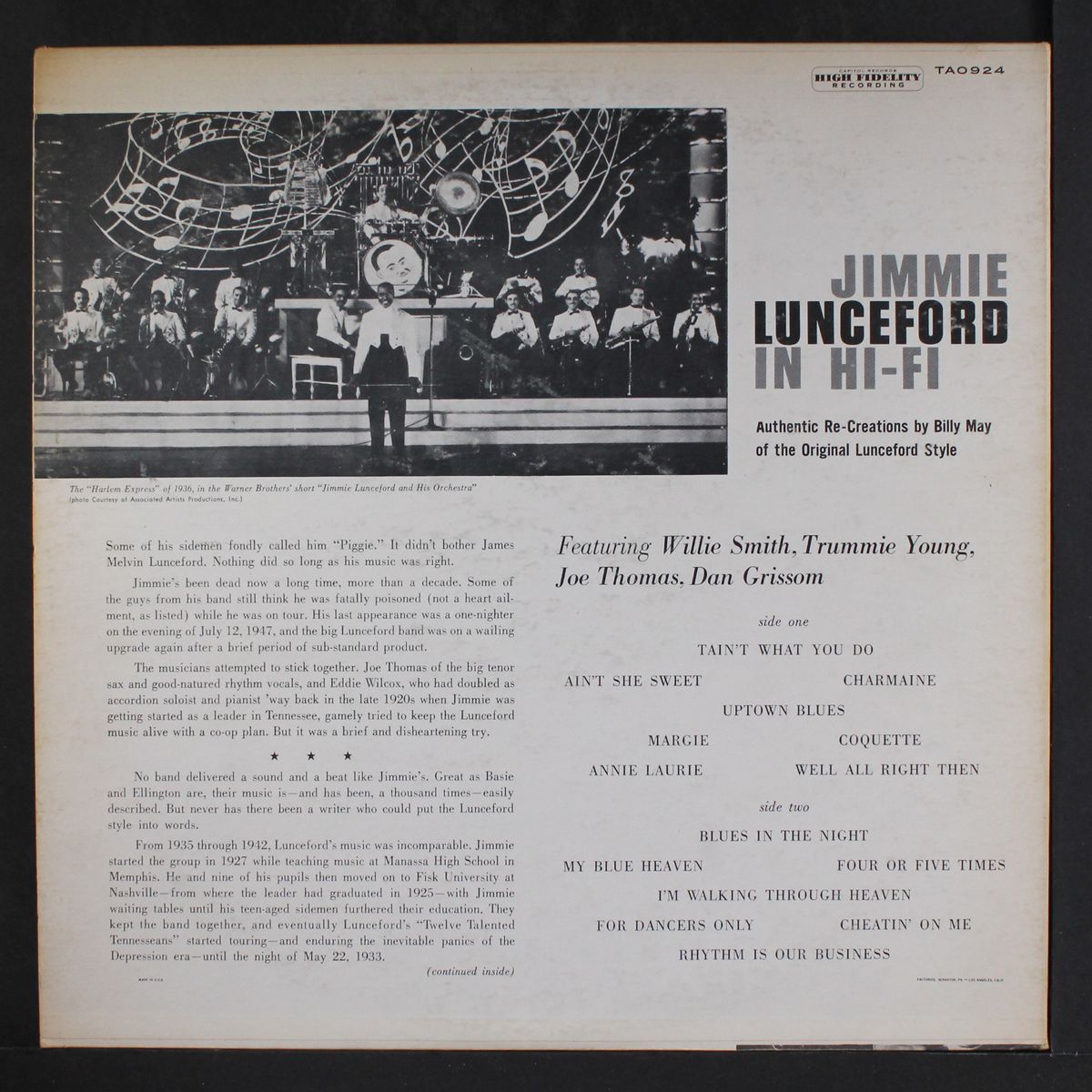 jimmie lunceford in hi-fi by JIMMIE LUNCEFORD