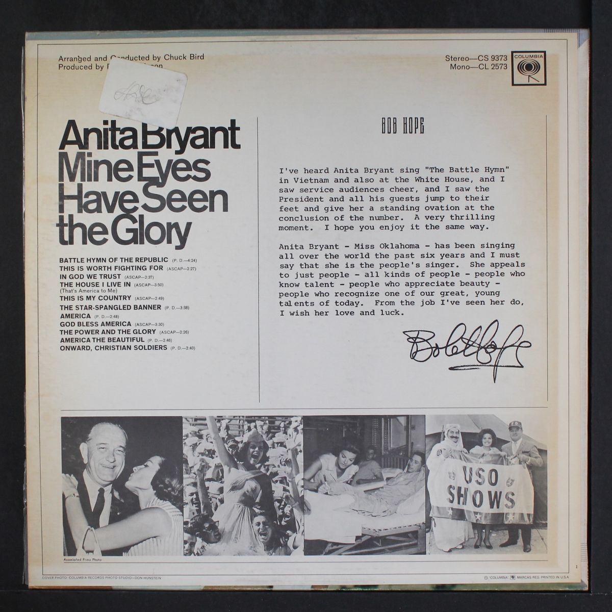 mine eyes have seen the glory by ANITA BRYANT