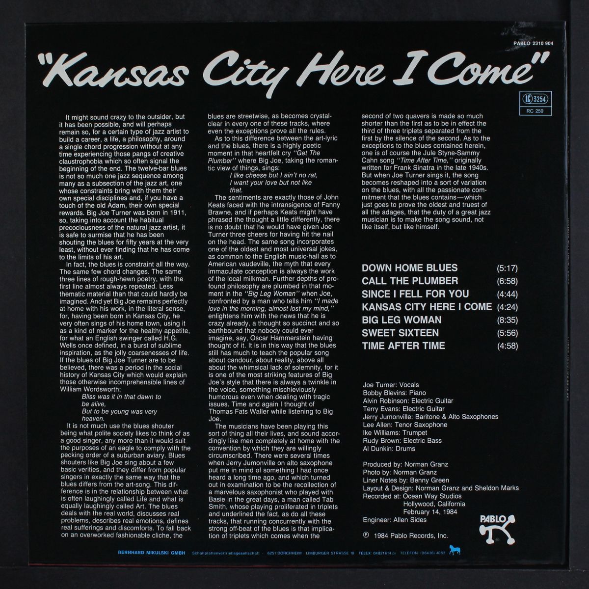 kansas city here i come by JOE TURNER