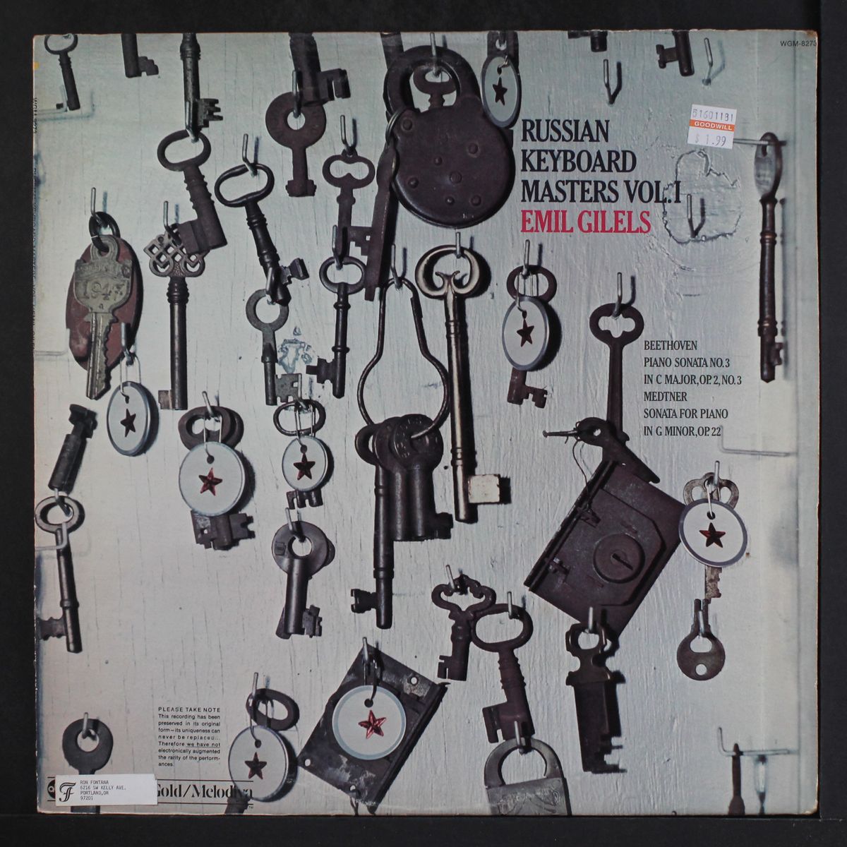 russian keyboard masters, vol. 1 by EMIL GILELS