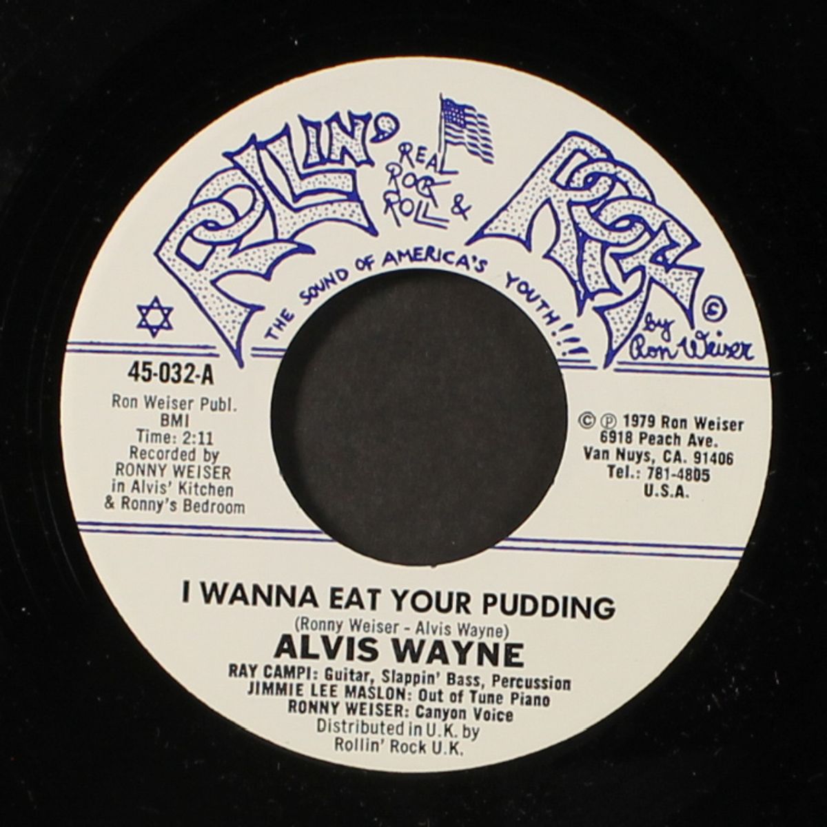 i wanna eat your pudding / it's your last chance to dance tonite by ALVIS WAYNE