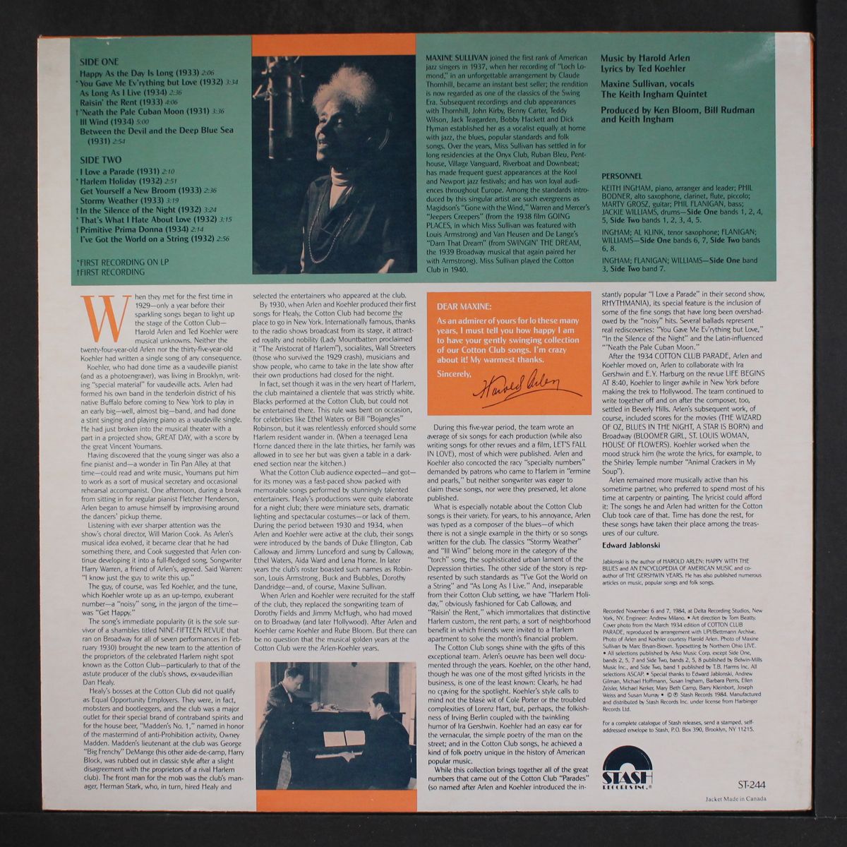 greatest songs from the cotton club by MAXINE SULLIVAN