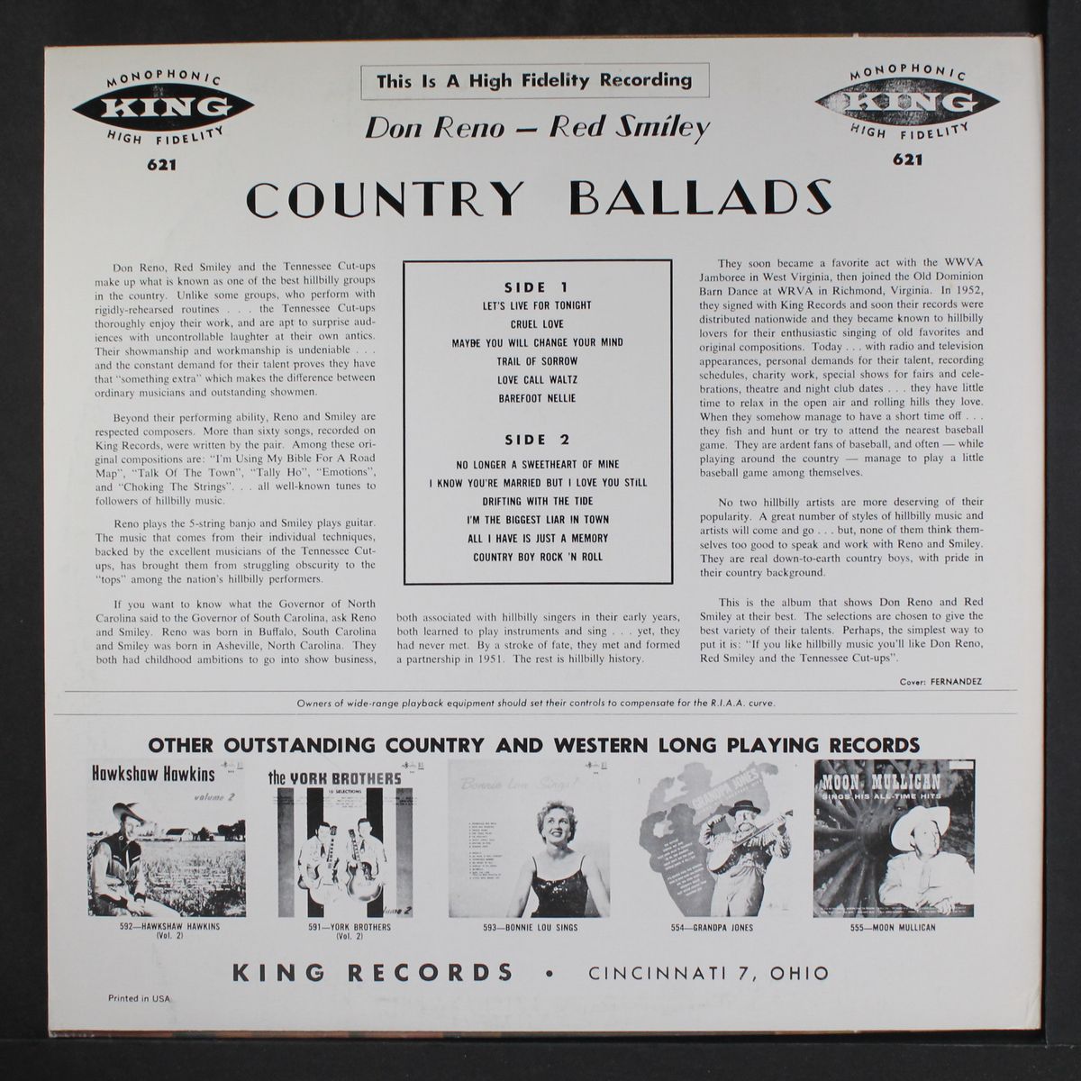 good old country ballads by RENO & SMILEY