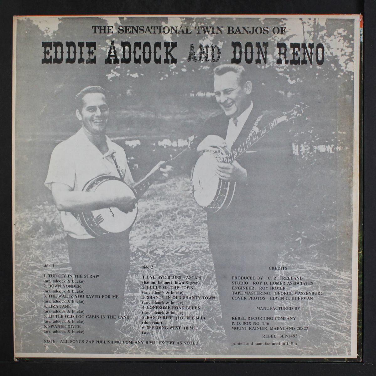 the sensational twin banjos by EDDIE ADCOCK & DON RENO