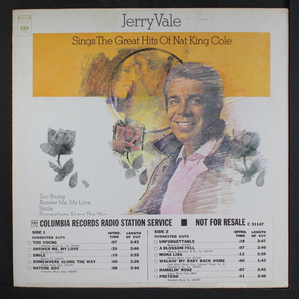 sings the great hits of nat king cole by JERRY VALE
