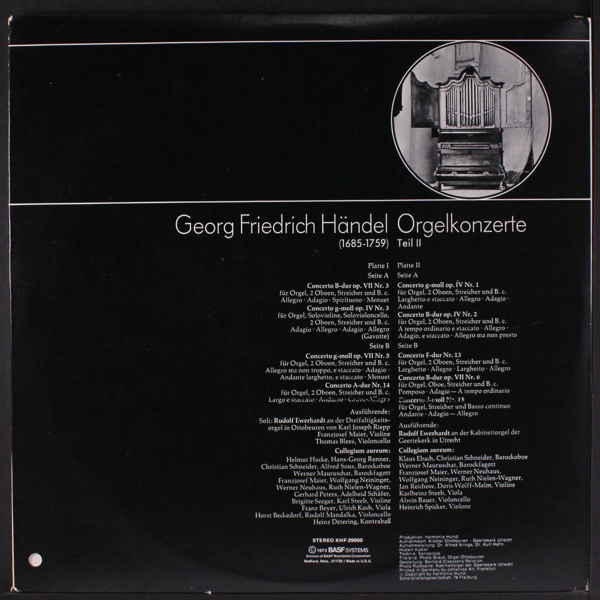 handel: organ concerti by RUDOLF EWERHART