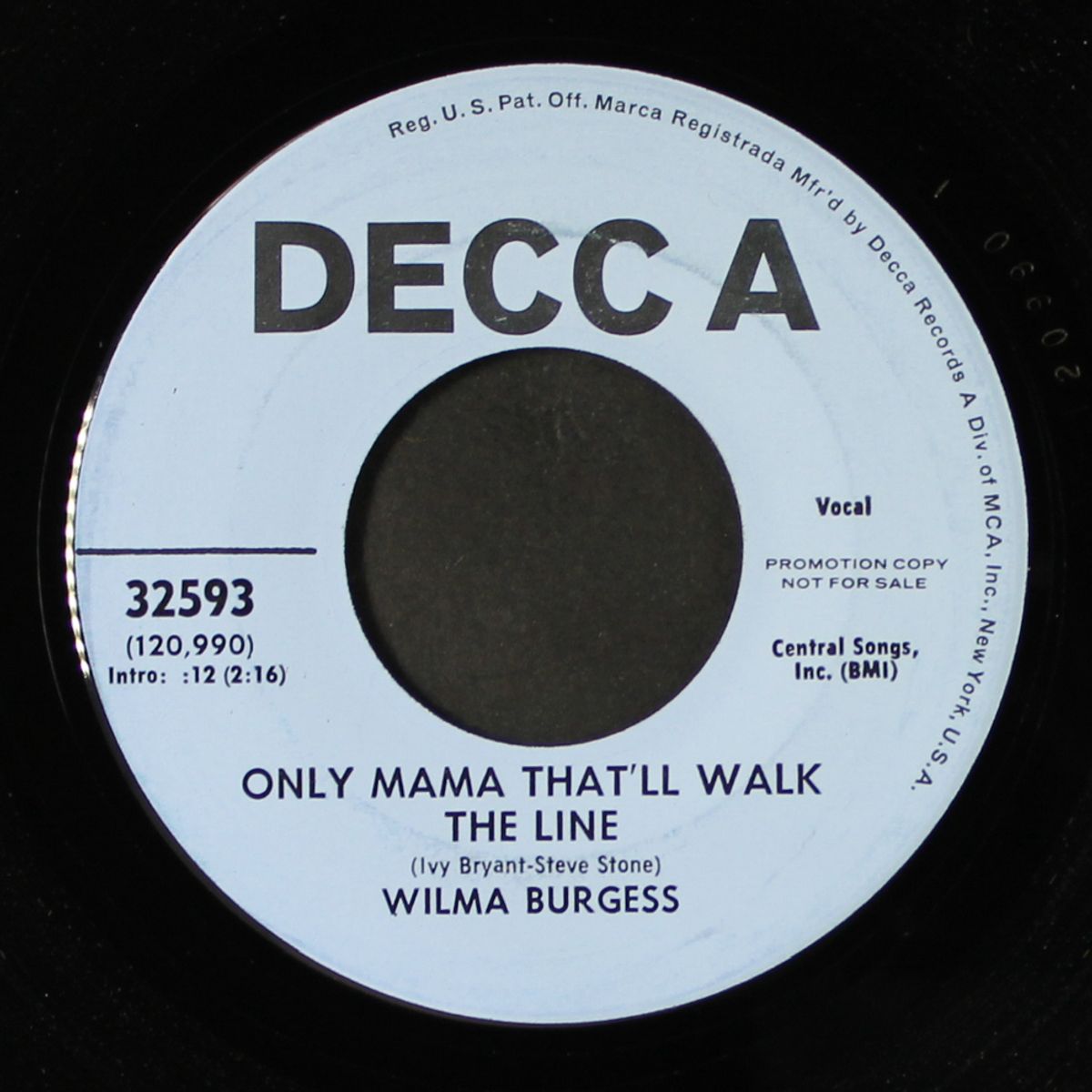 only mama that'll walk the line / sun's gotta by WILMA BURGESS