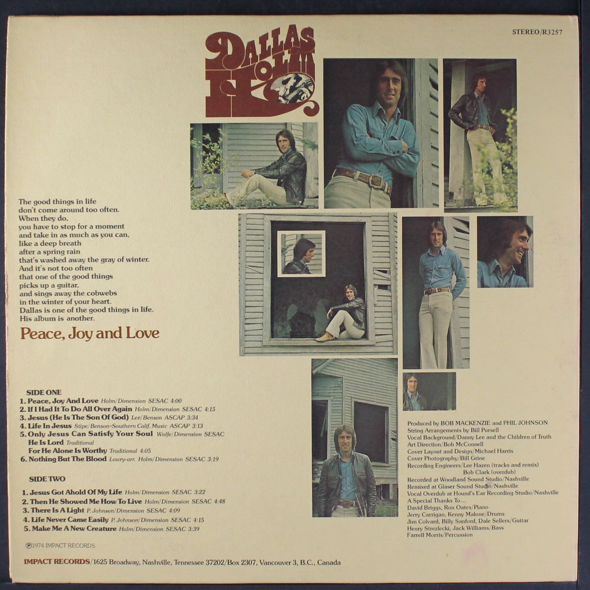 peace, joy and love by DALLAS HOLM